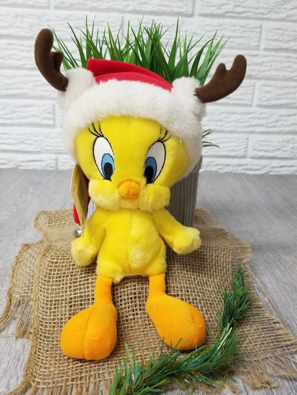 Retired Hallmark Tweety Bird Santa Plush